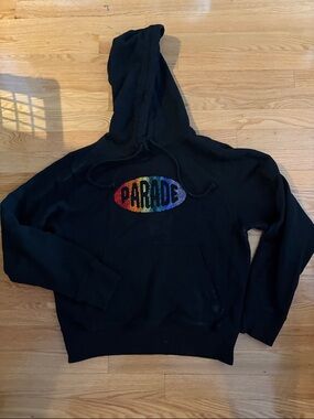 Parade Black Rainbow Logo Hoodie